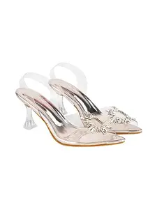 Shoetopia Women's Flat Heeled Sandal (5 Uk) /Silver
