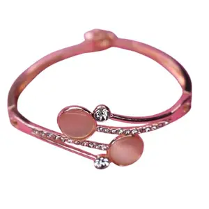 Trendy Dual Stone Bracelet with Rhinestones – Elegant Kada Bangle for Women & Girls