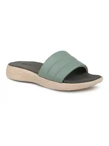 Inc.5 Women Green Textured Open Toe Comfort Heels