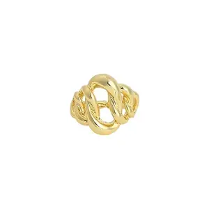 SOHI Women's The Small Link Statement Ring For Casual Wear | California Gold Colour | Alloy Material | Adjustable Closure | Metallic Ring| Fashion Statement Ring For Women & Girls