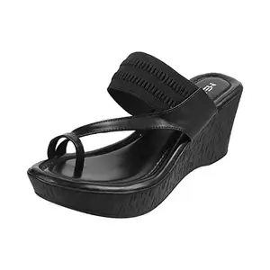Metro Women Black Casual Strappy Wedge Heel Fashion Sandals UK/6 EU/39 (34-126)
