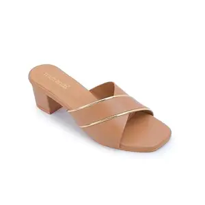 METRENDS Stylish Trendy Block Heel sandals for women| Synthetic Casual Slipper For Girls | Fashion Heels For Formal Occasions Casual Office Party-Wear