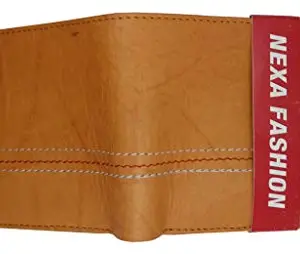 NEXA FASHION Mens TAN Genuine Leather Wallet