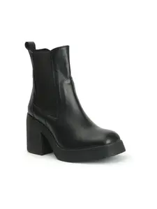 Elle Women's Fashionable Zip Boots Colour-Black, Size-UK 7