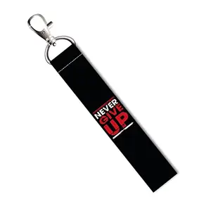 ISEE 360® Never Give up Quotes Lanyard Bag Tag with Swivel Lobster for Gift Luggage Bags Backpack Laptop Bags Travelers Students Worker L X H 5 X 0.8 INCH