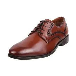 Mochi Men Tan Formal Leather Lace Up Shoes UK/9 Eu/43 (14-315)