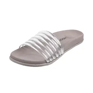 Mochi Womens Synthetic Grey Slippers (Size (7 UK (40 EU))