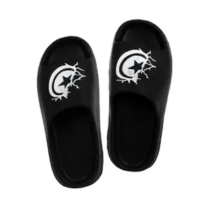 Men's Classic Ultra Soft Sliders/Slippers|| Stylish Flip Flop For Men|| Comfortable Flip Flop For men And Boys Slipper (Black, UK Footwear Size System, Adult, Men, Numeric, Medium, 7)