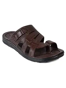 AJANTA Mens Brown Flat Sandal PG0447