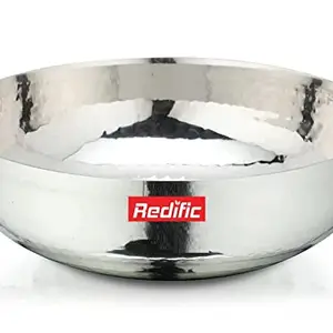 Redific Stainless Steel Kadhai Induction Bottom Non Stick Steel Kadai for Cooking