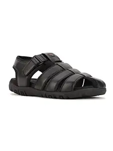 BATA Mens Victor Fisherman Black Sandal