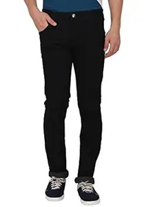 STUDIO NEXX Men's Regular Fit Stretch Jeans (Black)