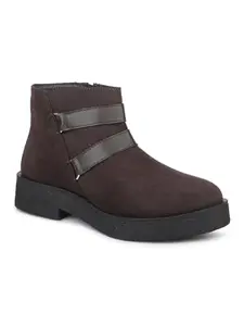 Inc.5 Women Brown Heeled Mid-Top Regular Boots