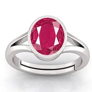 9.25 Ratti Ruby (Manik) Original Stone Adjustable Ring For Men And Women With Lab Certified A11