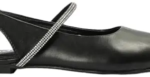 Max Women Embellished Mary Janes(Black_36)