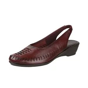 Mochi Women Maroon Casual Leather Sandal UK/8.5 EU/42 (31-4901)