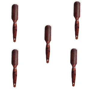 G Krishna Naturals Wooden Small Paddle Hair Brush for Women & Men | Durable Long Lasting Wood Kangi for Natural Hair Growth(Pack of 5)(GKNH5-02)