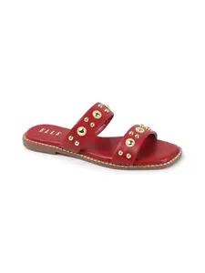 ELLE Women Fashion Sandal,Red,UK-3