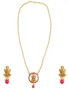 Griiham Gold Plated Elegant Necklace Set For Women And Girls