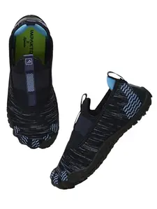 Impakto Barefoot for Wide feet Shoes for Women | Lightweight Running & Training Shoes with Soft Sole & Superior Grip | Running, Jogging Regular Gym Shoes for Women Black