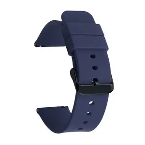 STRAPY Silicone with Black Metal Buckle Strap Replacement Belt Band for Amazfit GTR 2e Smart Watch Straps, Blue