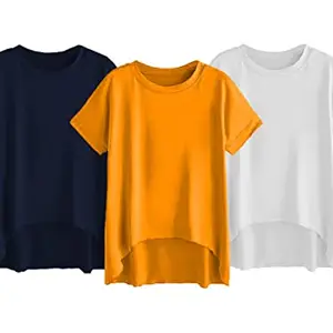 THE BLAZZE 1320 Women's Basic Stylish Cotton Round Neck T-Shirts for Women Combo Pack(XL,Combo_03)