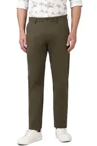 Peter England Men's Slim Fit Mid Rise Premium Casual Trouser Chinos