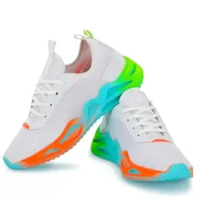 Men's Sports Shoes | Lightweight & Comfortable | Lace-Up Design | Perfect for Running & Casual Wear (MAGIC-WHITE-104-8)
