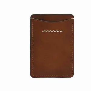 Fossil Men's Leather Minimalist Card Case Front Pocket Wallet, Westover Brown, 2.7" L x 0.25" W x 4" H, Westover Card Case