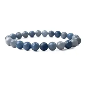 IraYasha 'The Blue Horizon Bracelet' Blue Aventurine Natural Crystal Gem Stone Beads Bracelets For Unisex Adult