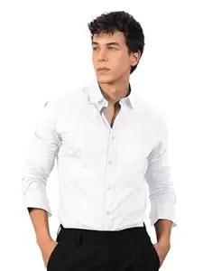 Pinkmint Men's Solid Shirt | Soft Cotton Blend | Casual Shirt | Plain | Full Sleeve - Regular Fit (Combo | Available in Plus Size)