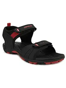 Campus Men's 3K-903 BLK/RED Casual Sandals - 10UK/India 3K-903