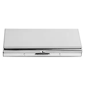 Stealodeal Silver Metal Unisex Card Holder (AF-PLAIN CLIP CARDHOLDER)