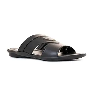 Khadim's Black Casual Slip On Sandal for Men (1518076)