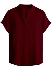 WIZOON Shirt for Man|Textured Cotton|Regular Fit|Half Sleeve| Comfortable Stylish|Men's Short Shirt