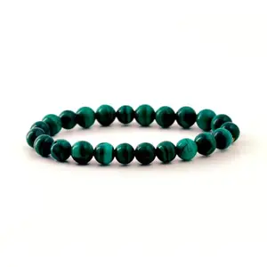 DEVAARA Certified Original Malachite Bracelet | 100% Natural Gemstone Transformation & Protection | Healing Crystal Jewelry for Confidence, Chakra Balance & Growth | Rakhi Gift for Brother & Sister