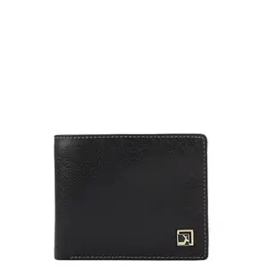 Da Milano RFID Protected Leather Wallet for Men with Card Slot - Black