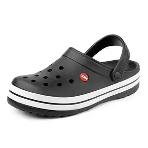 Kraasa Men's Clogs, Casual Sandals for Men, Walking Clogs for Men's Black UK 7