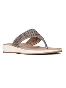Bata Women's Slip-on Sandal - Grey (3 UK) (5712814)