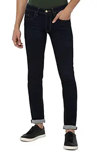 Allen Solly Men's Skinny Fit Jeans (ALDNVSKF881441_Dark Blue_28)