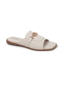 ELLE Women Fashion Sandal,Cream,UK-3