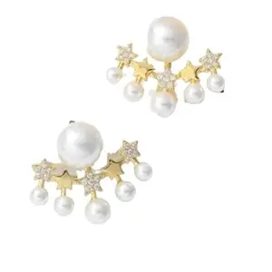 STYLISH PEHNAWA Korean Adjustable Drop Earrings for Women And Girls (Star stud earring)