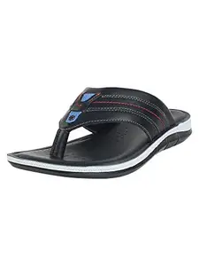 inblu Slip On Stylish Fashion Slipper/Sandal for men | Comfortable | Lightweight | Anti Skid | Casual Office Footwear (9728_BLACK_40)