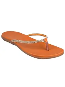 Selfiee Fashionable And Comfortable Stylish T Strap Flat Sandal For Women's And Girls