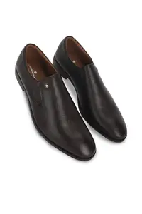 Louis Philippe Mens LPSCSMUFS00334 Brown Formal Slip-on Shoes - 43 EU (LPSCSMUFS00334)