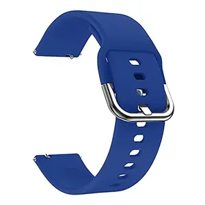 ACM Watch Strap Silicone Belt compatible with Maxima Max Pro Crystal Smartwatch Sports Hook Band Dark Blue
