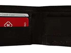 NEXA FASHION Men's Black Genuine Leather Wallet