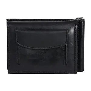 Leatherman Fashion LMN Men Black Genuine Leather Card Holder (4 CC Slots)