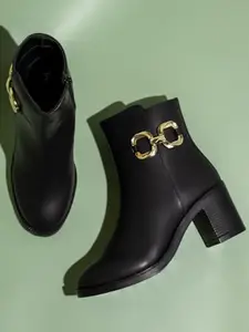 Inc.5 Women Block Heel Chelsea Boots Black