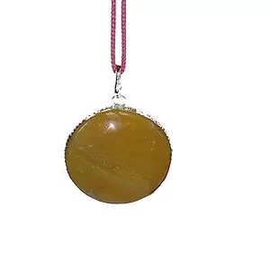 Yellow aventurine Round shape Healing Pendant